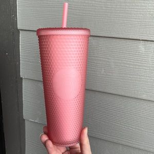 Starbucks pink soft touch tumbler venti new